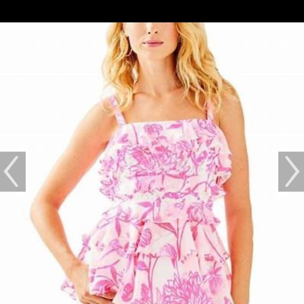 Lilly Pulitzer Olive Top Resort White Caliente